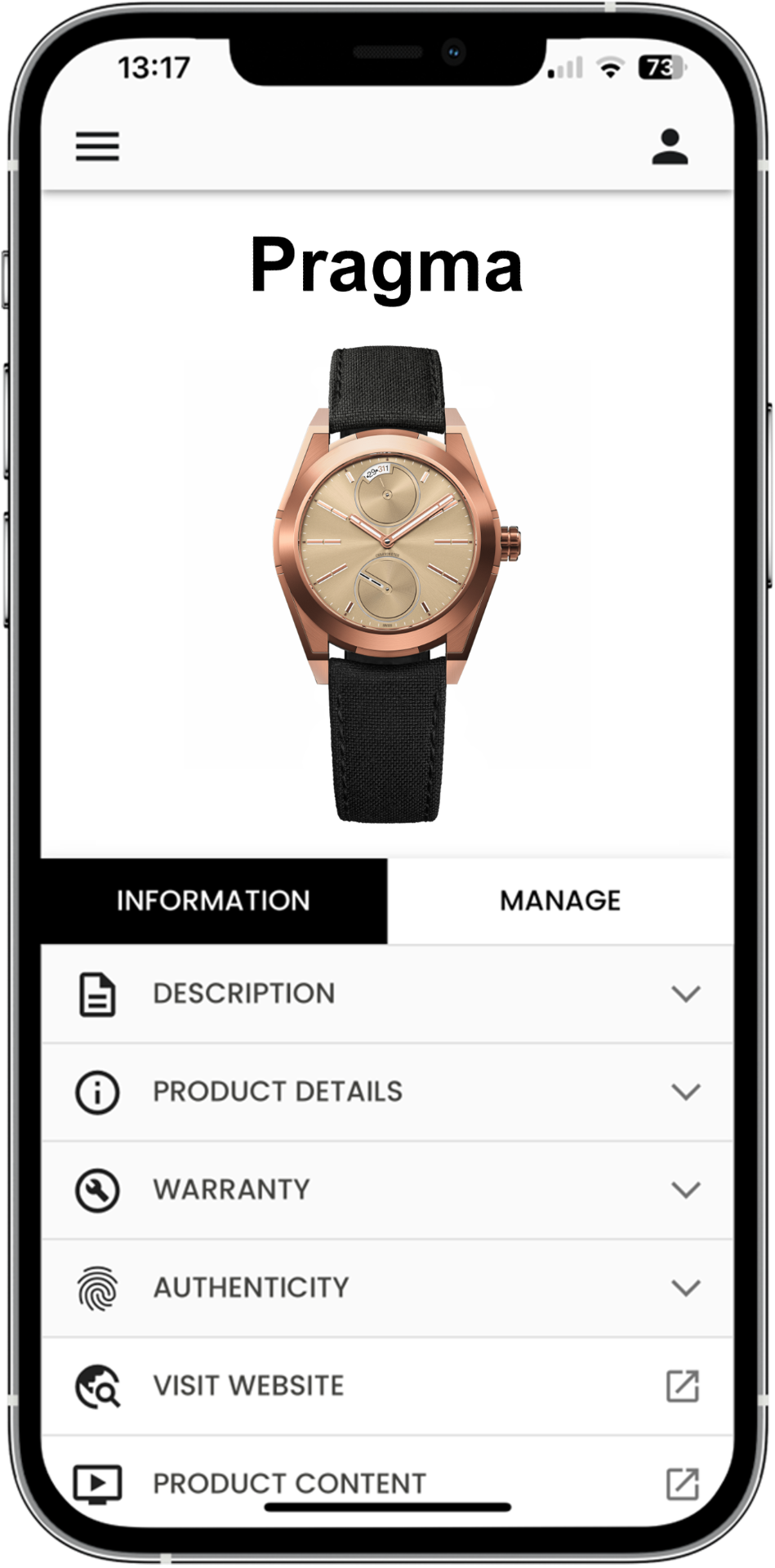 Digital Product Passport affiché sur iPhone